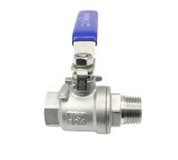 Male to Female Threaded Ball Valve 304 Stainless Steel 2 chip Connected Full Size Thread 3/8 1/2 3/4 with Vinyl Handles(1/2")