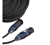 Male to Female XLR Cable with Neutrik NC3 Connectors and Premium 20ga wire - 100: FT long: Black
