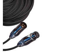 Male to Female XLR Cable with Neutrik NC3 Connectors and Premium 20ga wire - 200: FT long: Black
