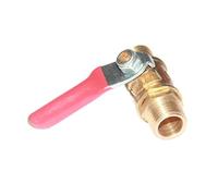 Male to Male 1/4 Thread Full Port Brass Ball Valve Shut Off Switch DN8 Red, Male to Male Red