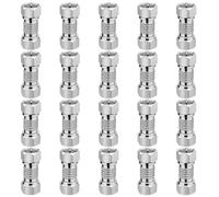 Male to Male Coax Connector, 20 Pack 75ohm F Type RG6 Coaxial Coupler Extension Adapter for Coax Cable, Wall Mounted TV, Wall Plates, Splitter, Amplifier, Antenna, Stable Signal Transmission