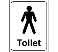 Male toilet sign - Self adhesive sticker 200mm x 150mm