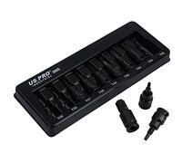 Male Torx Star Impact Impacted Shallow Short Bit Sockets T20 - T60 9pc Set