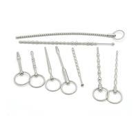 Male Urethral Plug Set - Urethral Sounds & Stretcher, Smooth Metal Masturbation Rod, Polished Touch, Beginner-Friendly, Fun and Durable Adult Sex Toy 9pcs