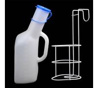 Male Urinal Bottle 1000ml Urine Bottle for Men Portable Travel Toilet Urine Collector Pee Bottles with Lid and Holder for Camping Hospital and Elderly