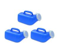 Male Urinal Bottle, 1200ml, Urinals for Men, Secure Cap, Measuring Scale, Easy Grip Handle, Male Portable Travel Pee Bottles, Pack of 3