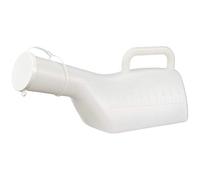 Male Urinal with Clip-On Lid - 1 L, Ideal for Use in Bed, Non-Slip Clip, Lid Reduces Liquid Spillage, Convenient & Easy-to-Use, Can Be Sterilised, Bathroom Safety Aid, Ideal for Bedridden Patients