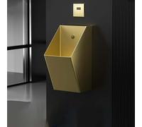 Male Urinals 304 Stainless Steel Urinal For Men Wall Mounted Induction Urinal Commercial Toilet Space-Saving Urinals For Garage Prison Bar Hotel Shop School Hospital Bar(Gold)