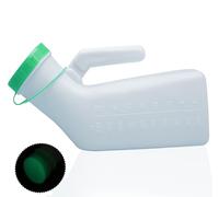 Male Urine Bottle，1-Liter Large-Capacity with Luminous Cap, Anti-Overflow Urine Bottle, Suitable for Winter Camping, Hospitals, The Elderly and Those with Incontinence (Green)