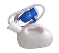 Male Urine Bottle Reusable with Lid Handle Men Potty for Driving Outdoor Car White, Tube Length 1.5m