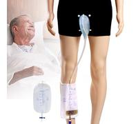 Male Urine System Holder Bag - 500ml Men's Urinal Pee Bag Incontinence Pants, Wearable Spill Proof Collector Urinary Drainage for Bedridden Elderly (M)