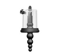 Male Vestibular Anal Plug Massage Tube, Thread Enlargement Device Anal Pump Cylinder with Beads Silicone Insert for G-spot Stimulation(B2)