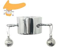 Male Weight-BeaHoop Muscle Protection Hoop, Stainless Steel Hoop With Two Solid Weight-BeaHoop Ball Accessories, Couple Gift (L)