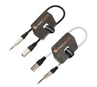 Male XLR to 6.35mm Stereo TRS Jack Lead Audio Cable 2 Pack 0.5m Black/White