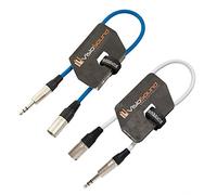 Male XLR to 6.35mm Stereo TRS Jack Lead Audio Cable 2 Pack 0.5m Blue/White