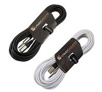 Male XLR to 6.35mm Stereo TRS Jack Lead Audio Cable 2 Pack 10m Black/White