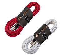 Male XLR to 6.35mm Stereo TRS Jack Lead Audio Cable 2 Pack 10m Red/White