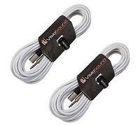 Male XLR to 6.35mm Stereo TRS Jack Lead Audio Cable 2 Pack 10m White/White | 2 x Noiseless OFC Balanced Signal, Audio, Speaker, Patch Cable / 4 Colours