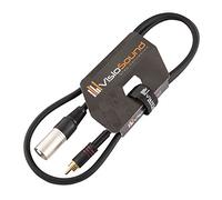 Male XLR to Single RCA Gold Phono Plug Lead Audio Signal Patch Cable (1m) | Noiseless OFC Audio Signal Cable for Stage & Studio