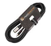 Male XLR to Single RCA Gold Phono Plug Lead Audio Signal Patch Cable (6m) | Noiseless OFC Audio Signal Cable for Stage & Studio