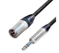 Male XLR to ¼ TRS Jack Lead. Balanced SOMMER CARBOKAB Mic Cable. 10m 6m 3m 20m (75cm)