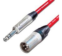 Male XLR to ¼ TRS Jack Lead. Balanced STAR QUAD Mic Cable. Short 10m 6m 3m 20m (30m, Red)
