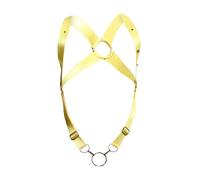 MALEBASICS DNGEON Crossback Harness, Mens, 1 unit, Size OS, Yellow, One size