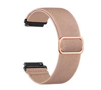 Maledan 18mm Watch Strap Compatible with Garmin - Elastic Straps for Garmin Venu 3S Strap - Nylon Sport Loop Band for Venu 2S Vivoactive 4S Forerunner 265S Forerunner 255S for Women Men, Pink