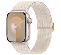 Maledan Solo Loop Nylon Strap Compatible with Apple Watch Straps 40mm 41mm 38mm 42mm Women Men - Stretchy Elastic Nylon Sport Band for iWatch Series 11 10 9 8 7 6 5 4 3 2 1 SE3 SE2 SE, Starlight