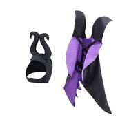Maleficent Cloak for Pets Skin-friendly Pet Costume Materials Set Dog Halloween Witch Clothes Cat Funny Wizard Outfit Mantle Apparel Cosplay Dress Black
