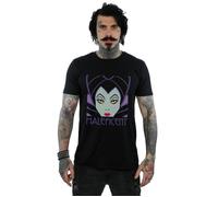 Maleficent Cropped Head T-Shirt Disney Black M