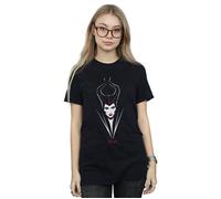 Maleficent Mistress Of Evil Face Cotton Boyfriend T-Shirt Disney Black XXL