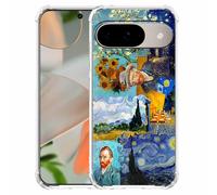 malegaon Van Gogh Paintings Collage Starry Night Pattern,Soft TPU Protective Phone Case for Google Pixel 9/9 Pro