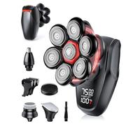 MALEGEBAZ Head Shaver for Bald Men - 7D Magnetic Rotary Electric Razor, IPX8 Waterproof for Wet & Dry Use, with LED Display, USB-C Charging & 5-in-1 Grooming Kit