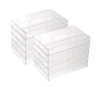 Malelo and Company Audio Cassette Tape case Clear/Clear Square Edge Audio Cassette Tape Storage 10 Pack