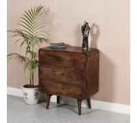Malena Dark Mango Wood Chest Of 3 Drawers IH Design Dark Brown One Size
