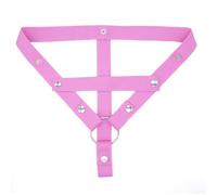 Male's Auxiliary Belt Bondage Chastity Lock Fixing Belt Elastic Elastic Gay Underwear Ring Chastity Belt Single T-Shaped 3 Directions Pink