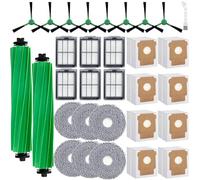 MalhSlix Replacement Parts Accessories Kit for iRobot Roomba Plus 505 405 Combo Robot Vacuum Cleaner, 2 Roller Brush, 6 Mop Pads, 6 Filters, 8 Side Brush, 8 Vacuum Bags