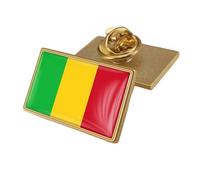 Mali Flag Badge Brooch Pin - Patriotic World Flag Letter Printing Pins Art Novelty Brooch Lapel Pin Buckle Charm Jewelry For Women Men Gift Rectangle