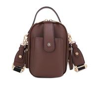 Mali+Lili Gail Vegan Leather Multi Compartment Crossbody Bag, Chocolate