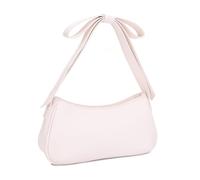 Mali+Lili Marissa Vegan Leather Shoulder Bag for Women - Bow Strap Underarm Purse, Ivory