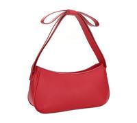 Mali+Lili Marissa Vegan Leather Shoulder Bag for Women - Bow Strap Underarm Purse, Red