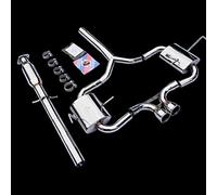 Malian Exhausts Catback Exhaust Exhaust for MINI Cooper S R52, Twin 3 1/4" Rolled Tailpipe