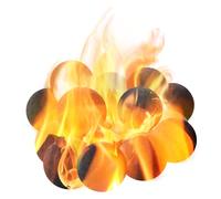 Maliansun Ceramic Fire Balls, 3in Set of 15 Black Round Fire Stones for Outdoors and Indoors, Reusable Fireballs for Fire Pit Fire Bowl and Fireplace