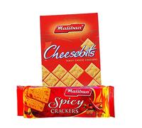 Maliban Biscuits Combo | Spicy Cream Crackers 170G | Cheese Bits 170G | Authentic Taste | Tasty and Healthy | Highly Nutritive | Sri Lankan Origin