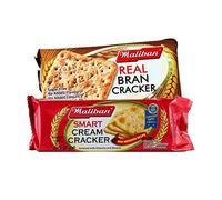 Maliban Combo Crackers | Maliban Cream Cracker 190G | Maliban Bran Cracker 140G | Crackers | Tea Time Snacks | Crispy and Crunchy | Milky Taste | Srilankan Origin