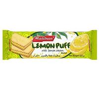 Maliban Lemon Puff Tea Biscuits 200g Per Pack 100% Genuine with Real Lemon Cream (30 Packs)