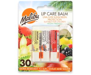 Malibu Assorted Lip Balm SPF30 3 Pack