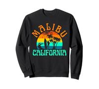 Malibu Beach California Surf Surfer Retro Sunset Girls Sweatshirt
