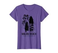 Malibu Beach California Surf Vintage Surfing Surfer T-Shirt